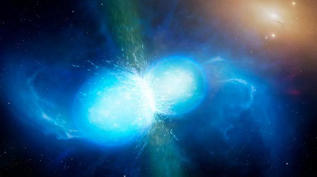 El impacto de dos estrellas de neutrones llenó el Sistema Solar de oro y platino