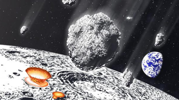 «El bombardeo de los meteoritos gigantes»