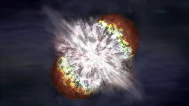 Primera observación del nacimiento de una supernova